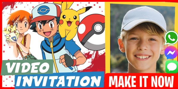 Make Video Invitation Pokemon Virtual Birthday