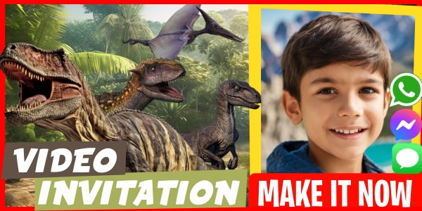 Make Video Invitation Jurassic Park theme party