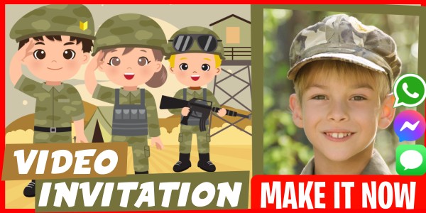 Make Video Invitation Military Costume Party
