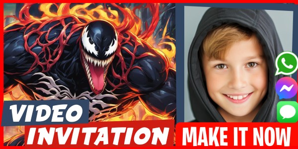 Make Video Invitation Birthday Greetings Venom Spiderman
