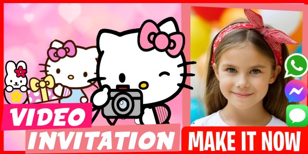 Make Video Invitation Hello Kitty Ice Cream Party
