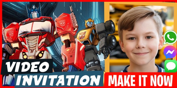 Make Video Invitation Transformers Sleepover Party