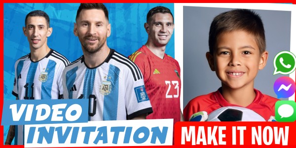 Make Video Invitation Argentine Soccer Party