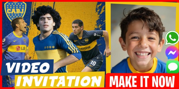 Make Video Invitation Boca Juniors Birthday Greeting