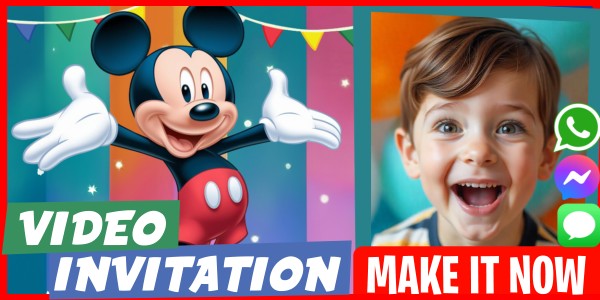 Make Video Invitation Mickey Birthday Party