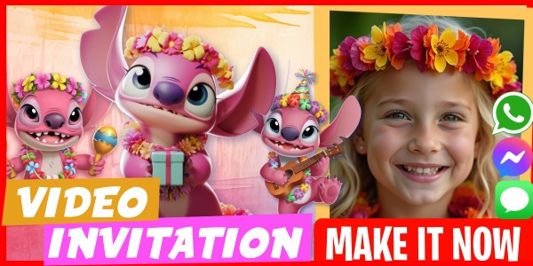 Make Video Invitation Stitch and Angel Party Invitation