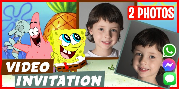 Make Video Invitation Spongebob theme party
