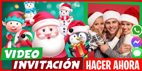 Hacer Video Invitación Fiesta Navideña