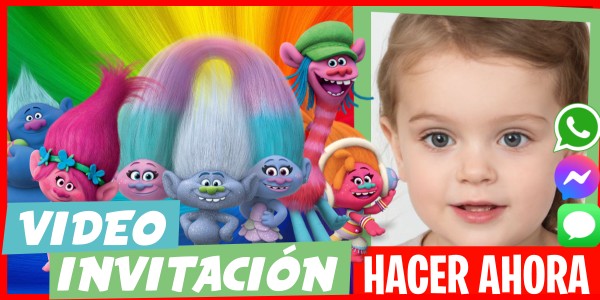 Hacer Video Invitación Fiesta de Disfraces Trolls