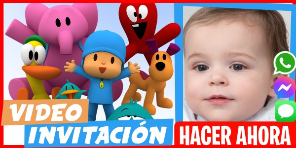 Hacer Video Invitación Pocoyo Cumpleaños Virtual