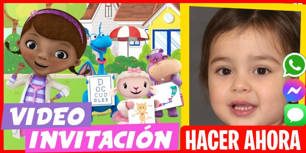 Hacer Video Invitación Saludo de Cumpleaños Doc McStuffins