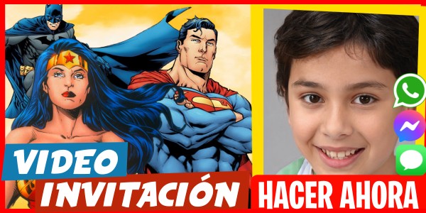 Hacer Video Invitación Piyamada La Liga de la Justicia
