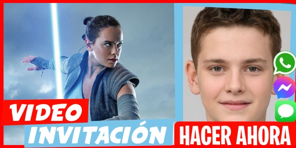 Hacer Video Invitación Cumpleaños Virtual estilo Star Wars