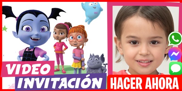 Hacer Video Invitación Vampirina Fiesta de Disfraces
