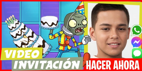 Hacer Video Invitación Baile de Cumpleaños Plantas vs. Zombies