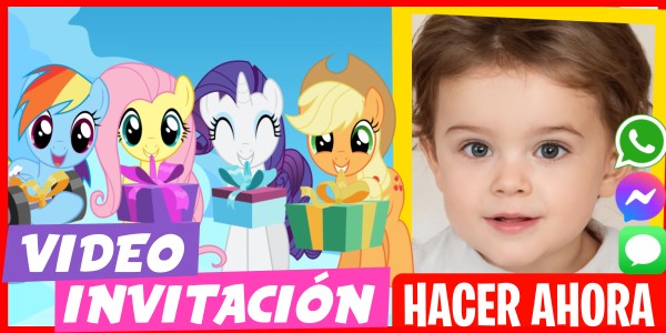 Hacer Video Invitación Fiesta de Piscina Mi Pequeño Pony