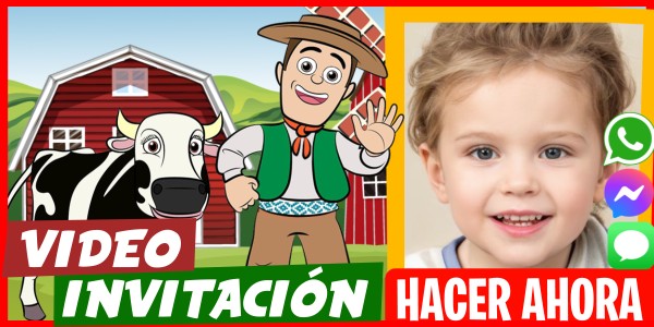 Hacer Video Invitación La Vaca Lola (La Granja de Zenón)