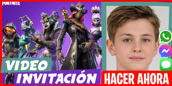 Hacer Video Invitación Fortnite Fiesta de Disfraces