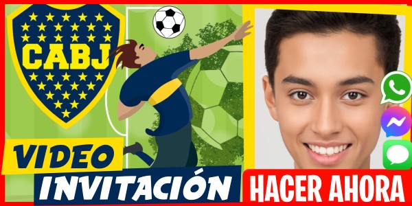 Hacer Video Invitación Plantilla Boca Juniors