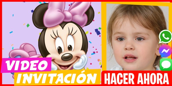 Hacer Video Invitación Dulce Minnie Bebé