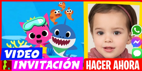 Hacer Video Invitación Fiesta de Piscina Baby Shark