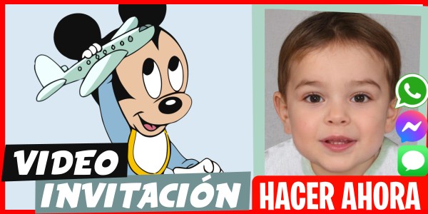 Hacer Video Invitación Mickey Bebé