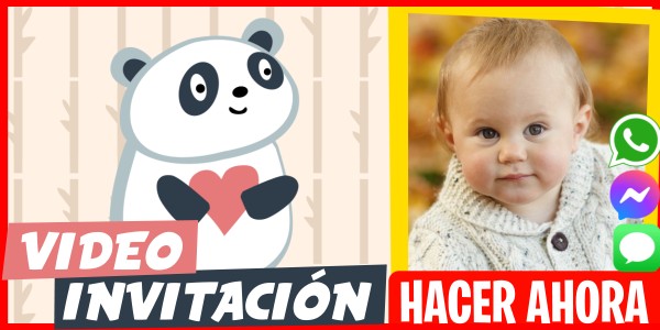 Hacer Video Invitación Cumpleaños Oso Panda