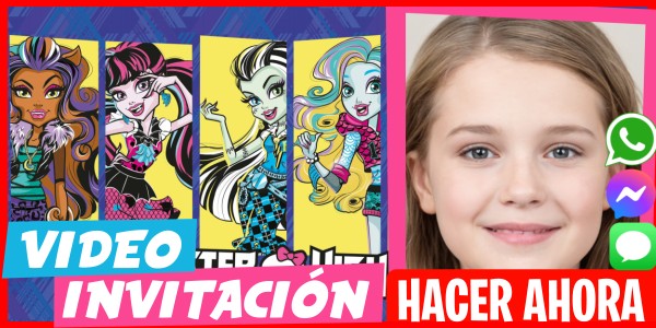 Hacer Video Invitación Fiesta de Piscina Monster High