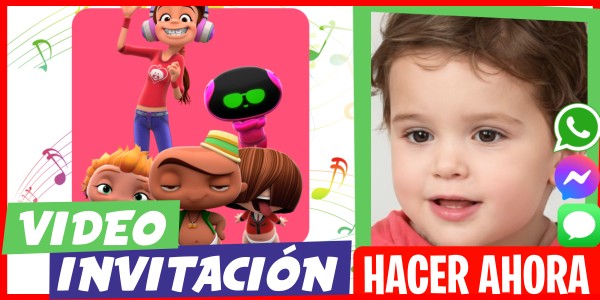 Hacer Video Invitación Mini Beat Power Rockers Fiesta de Disfraces