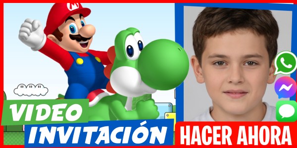 Hacer Video Invitación Cumpleaños Virtual Mario Bros