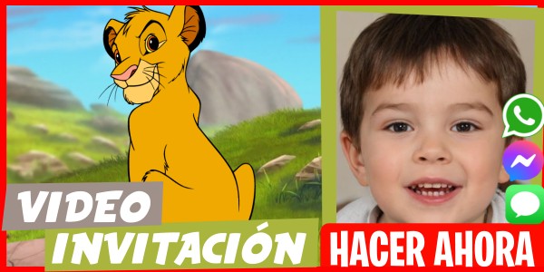 Hacer Video Invitación El Rey León Fiesta de Helados