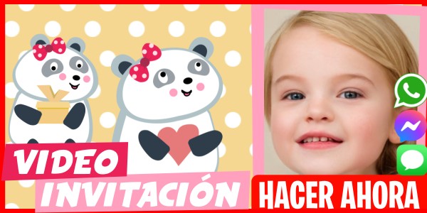 Hacer Video Invitación Cumpleaños Osita Panda