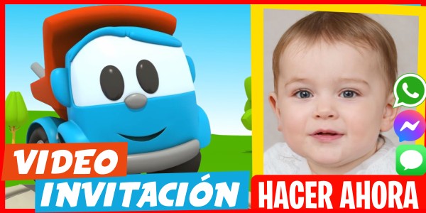 Hacer Video Invitación Fiesta de Disfraces Leo el camión