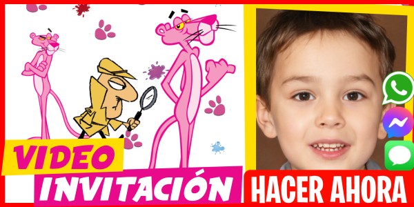 Hacer Video Invitación Fiesta de Cumpleaños La Pantera Rosa