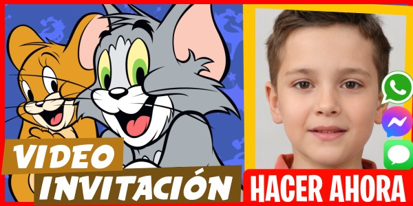 Hacer Video Invitación Fiesta de Disfraces Tom y Jerry