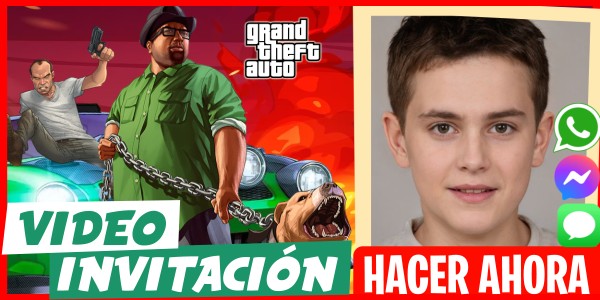Hacer Video Invitación Cumpleaños Pijamada GTA