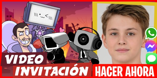 Hacer Video Invitación Cumpleaños Sorpresa Skibidi Toilet