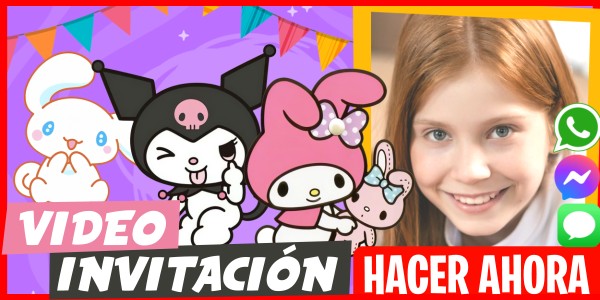 Hacer Video Invitación Fiesta de Cumpleaños Kuromi