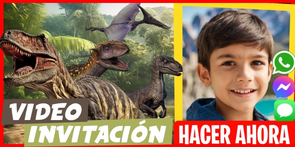 Hacer Video Invitación Fiesta de Piscina Jurassic World