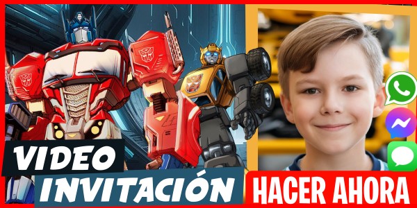 Hacer Video Invitación Fiesta Pijamada Transformers