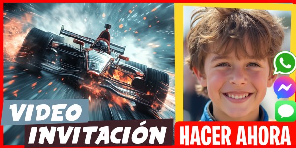 Hacer Video Invitación Plantilla F1 Cumpleaños