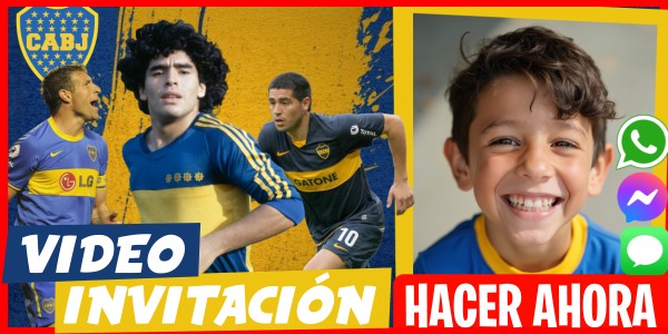Hacer Video Invitación Tarjeta Fútbol Boca Juniors
