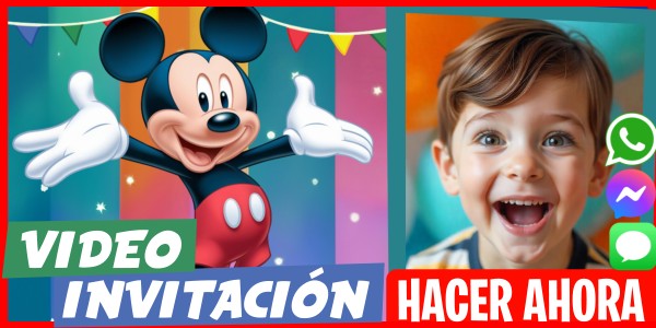 Hacer Video Invitación Mickey Mouse