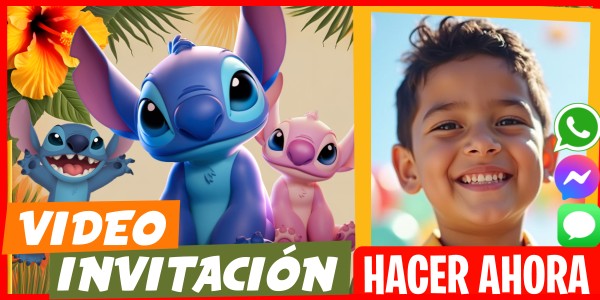 Hacer Video Invitación Fiesta de Disfraces Lilo y Stitch