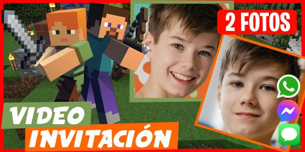 Hacer Video Invitación Fiesta de Pijamas Minecraft