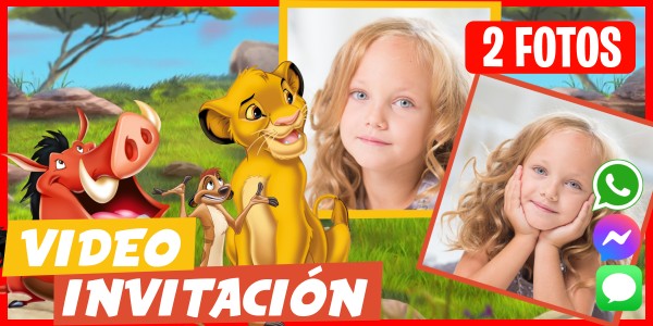 Hacer Video Invitación El Rey León Fiesta de Disfraces