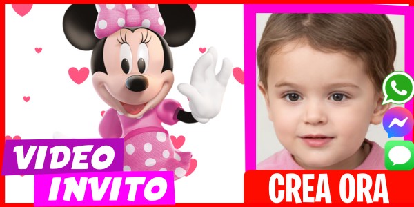 Crea Video Invito Minnie compleanno ragazza