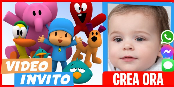 Crea Video Invito Festa dell'avventura di Pocoyo