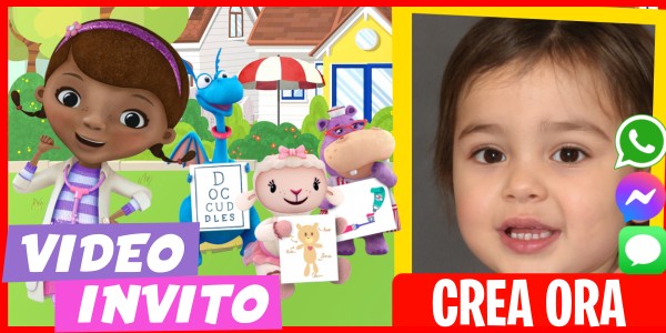 Crea Video Invito Festa in Piscina di Dottoressa Peluche