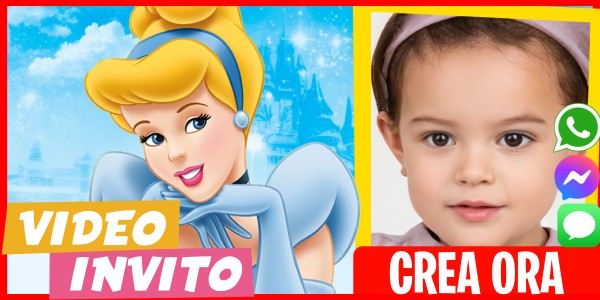 Crea Video Invito Auguri di Compleanno di Cenerentola